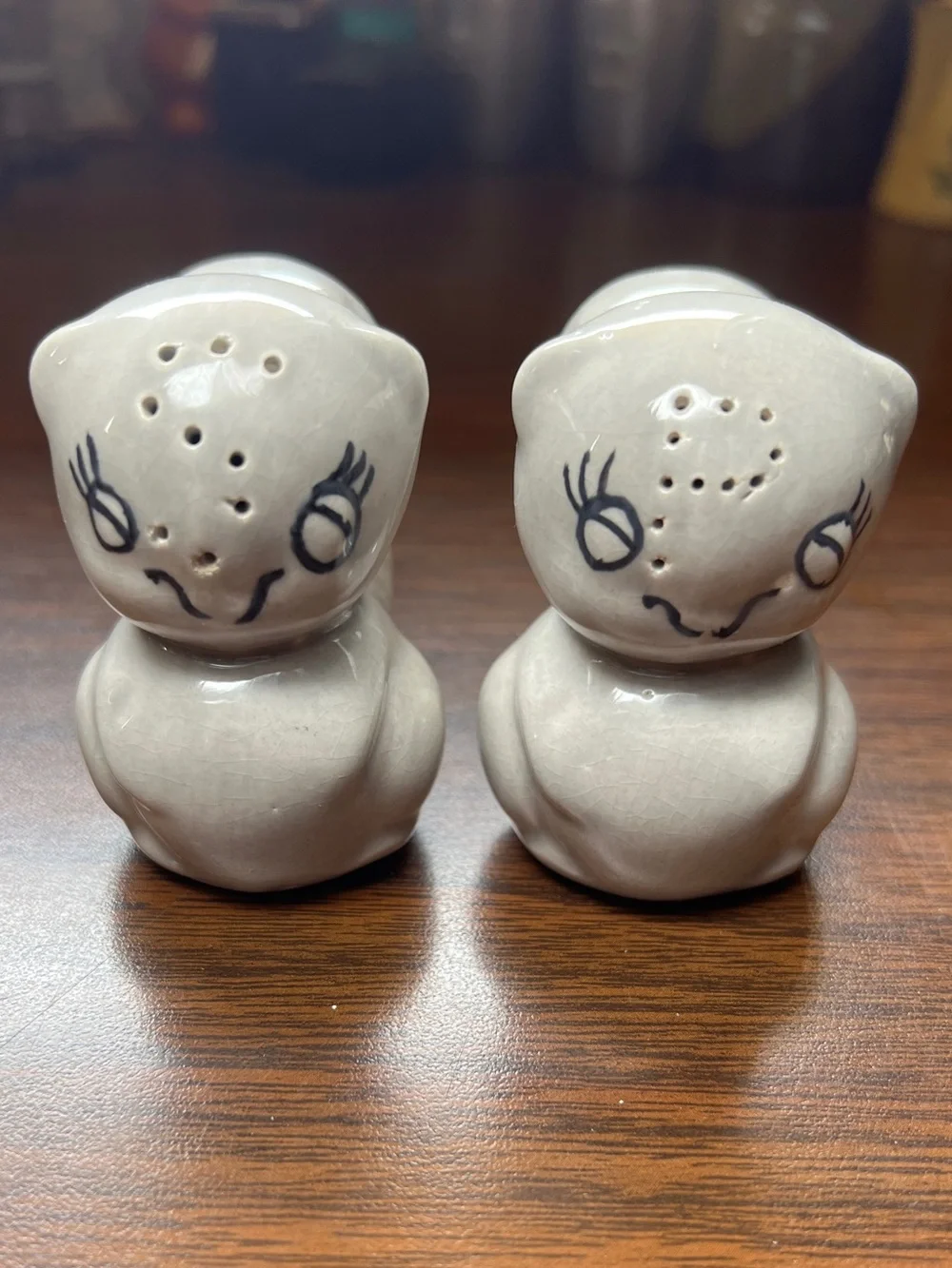 Vintage Ceramic Squirrel Salt and Pepper Shakers